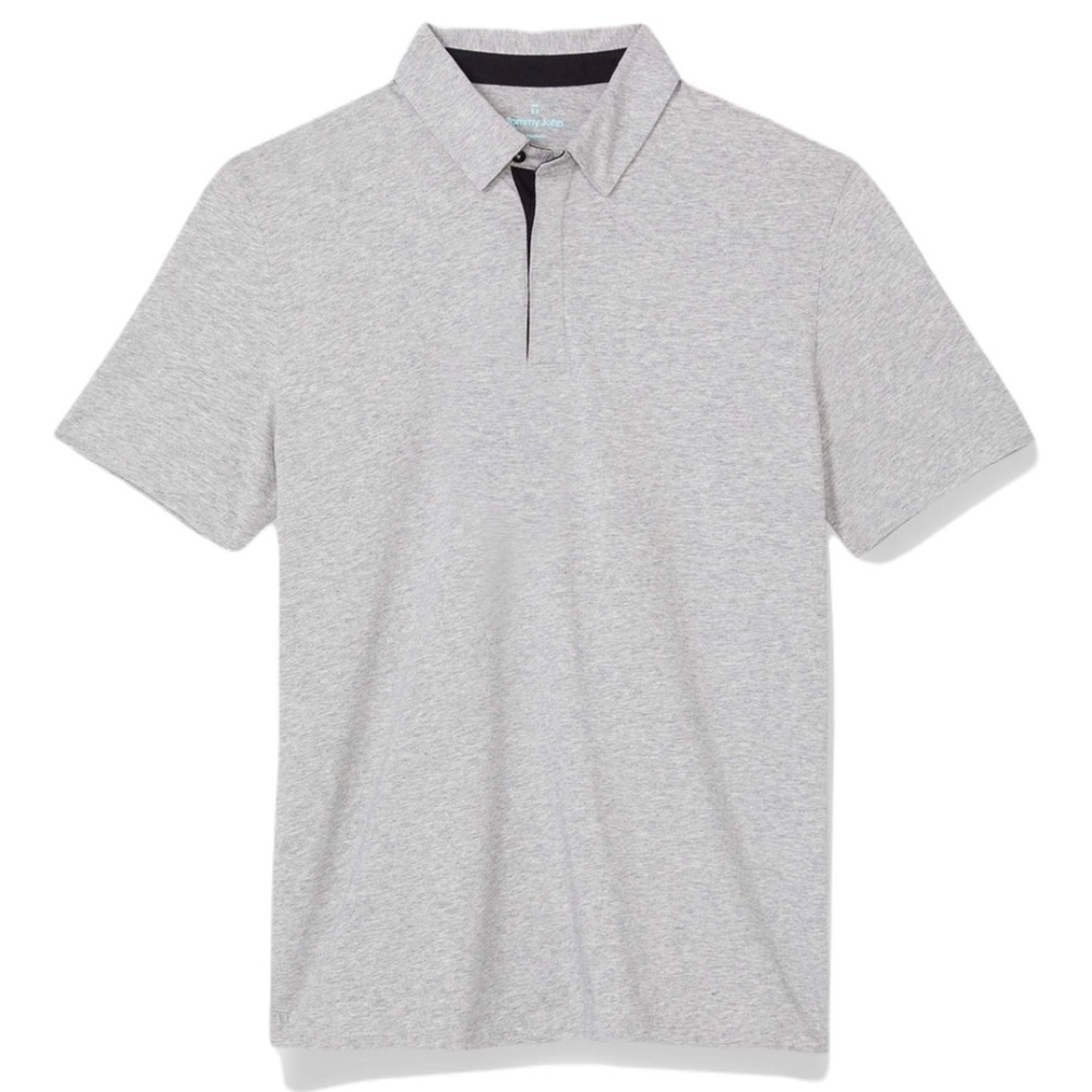Tommy John Men’s Heather Grey Polo Shirt XXL NWT